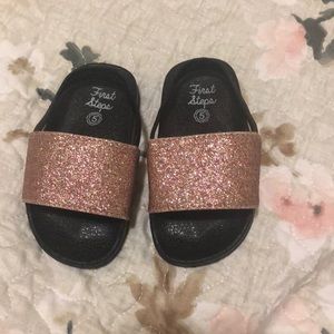 Baby slides sandals , worn but in good condition